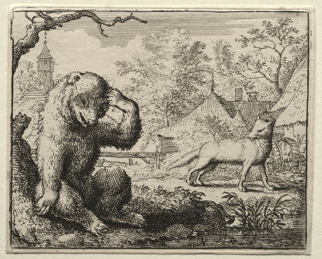 Reynard the Fox: Reynard Chides the Injured Bear by Allart van Everdingen
