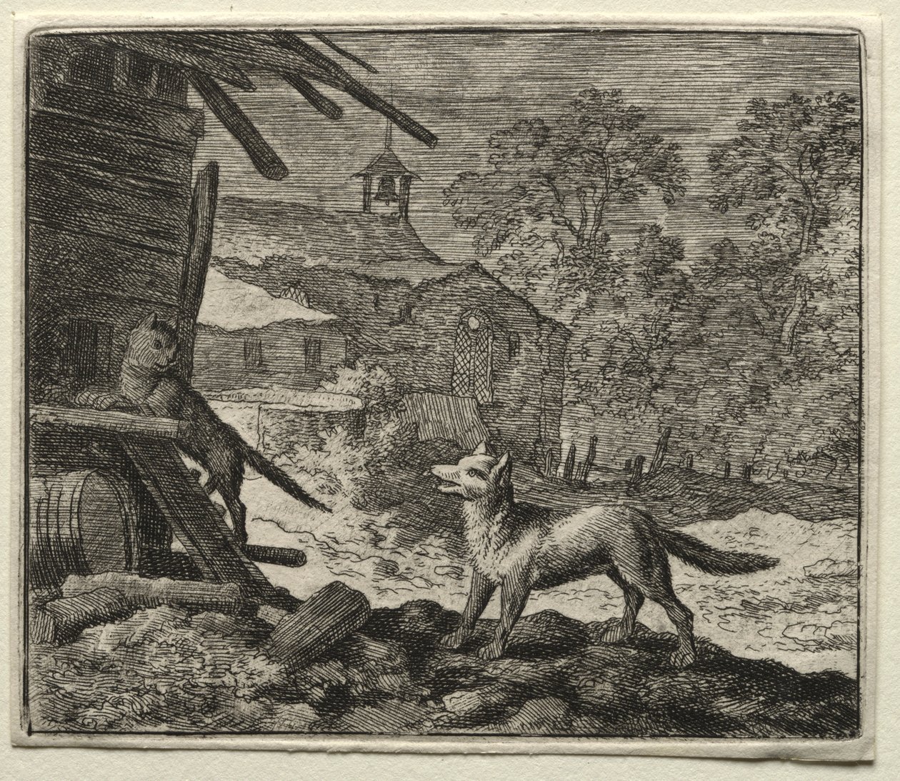 Reynard the Fox: Reynard Deceives the Cat by Allart van Everdingen