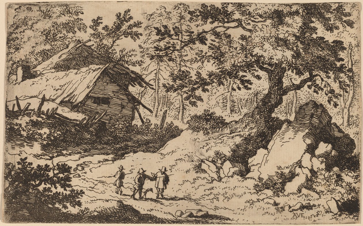 Ruinous Cottage by Allart van Everdingen