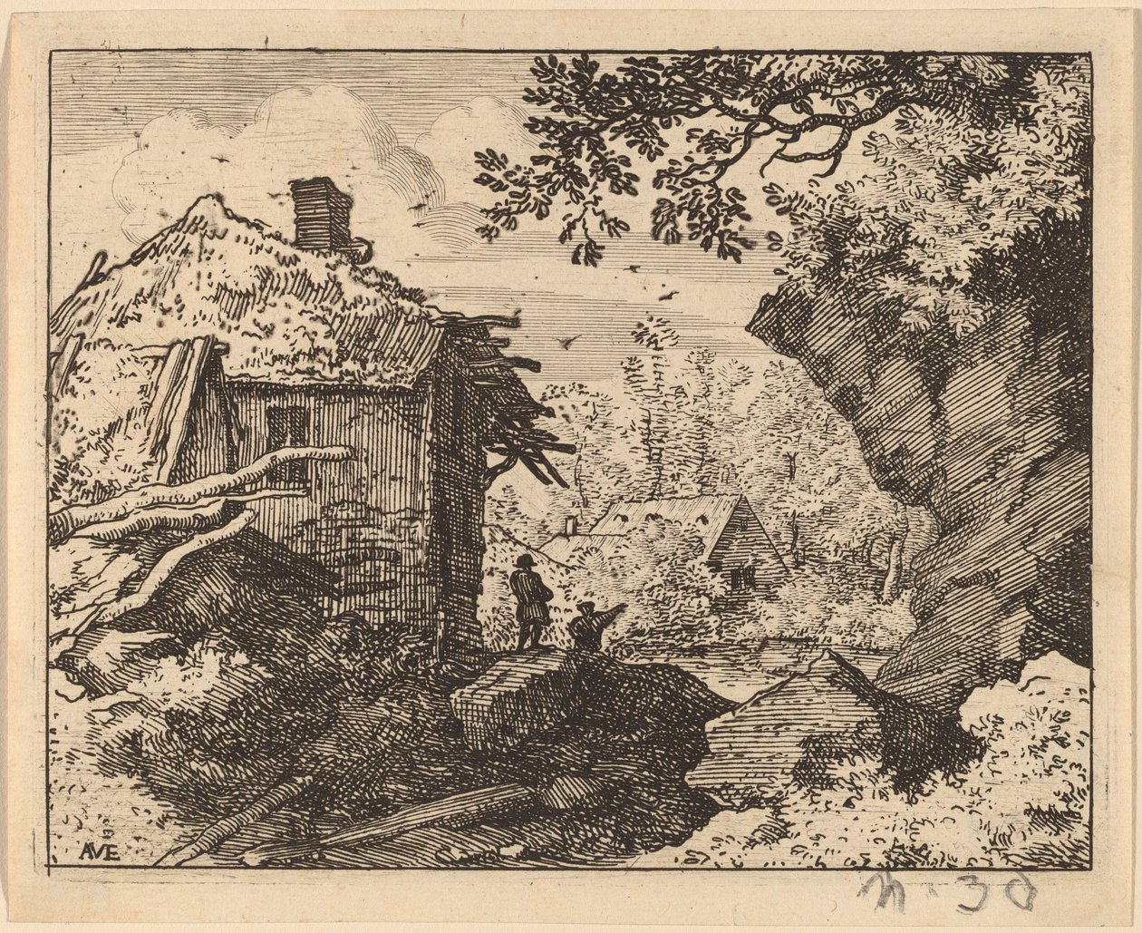Straw Hut Seen from Behind, probably c. 1645-1656 by Allart van Everdingen