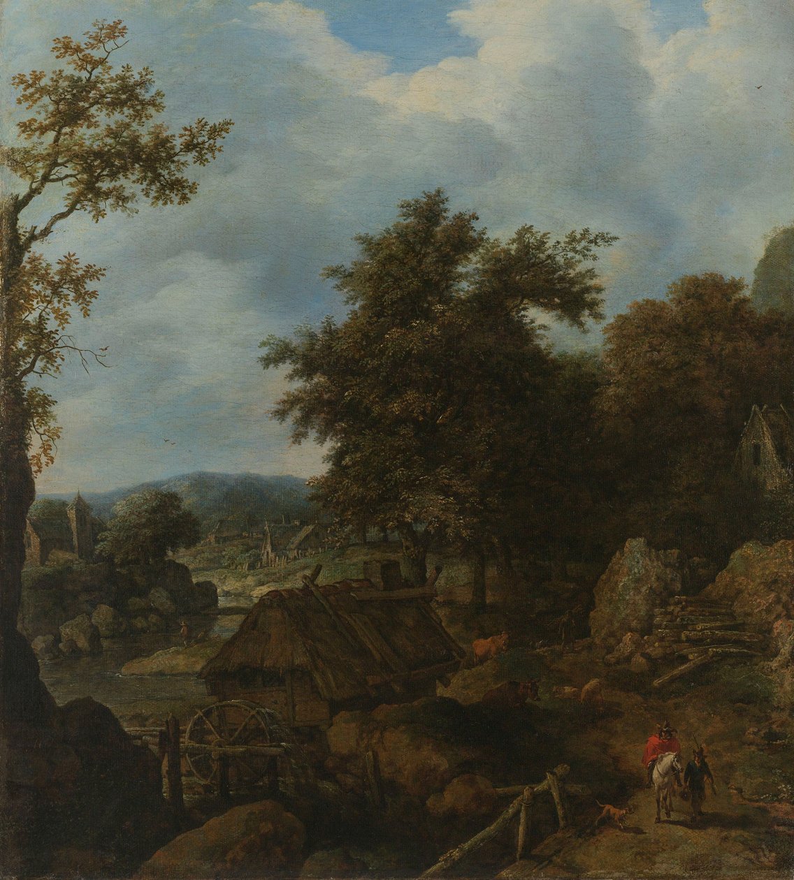 Swedish Landscape with a Water Mill by Allart van Everdingen