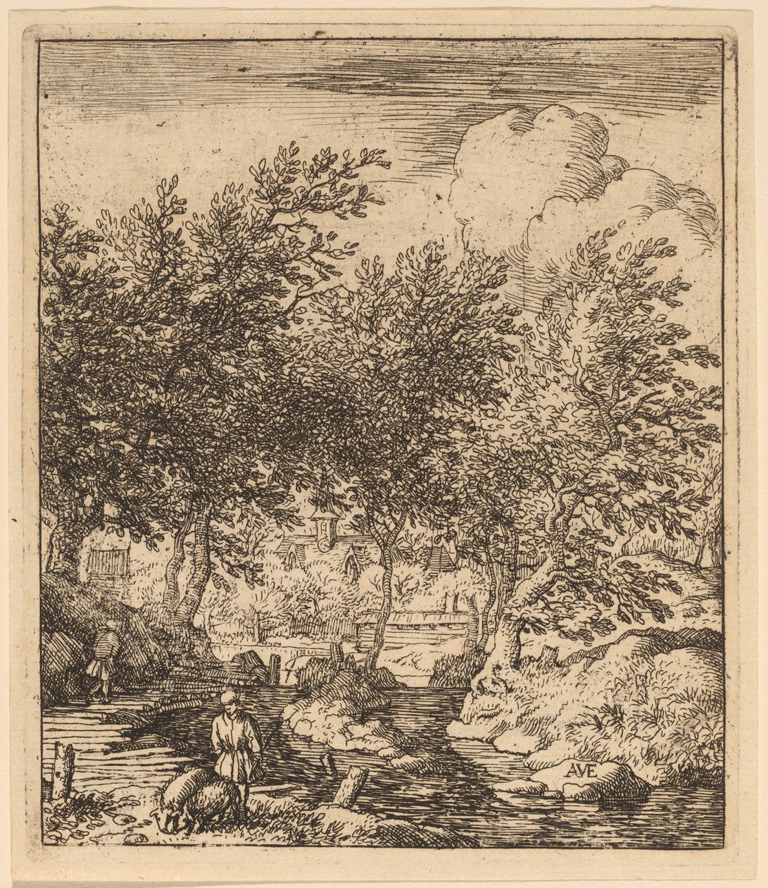 Swineherd by Allart van Everdingen