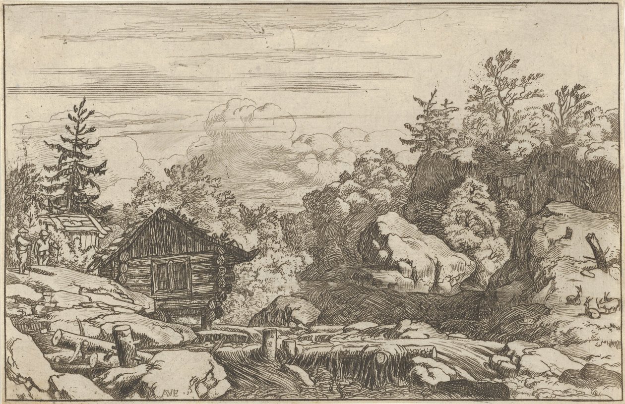 The Cottages at the Bank by Allart van Everdingen