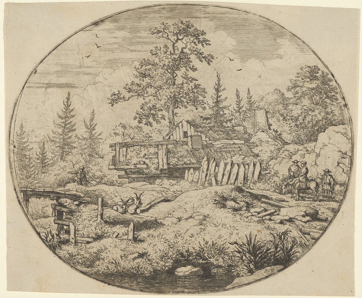 The Landscape with the Wooden Bridge by Allart van Everdingen