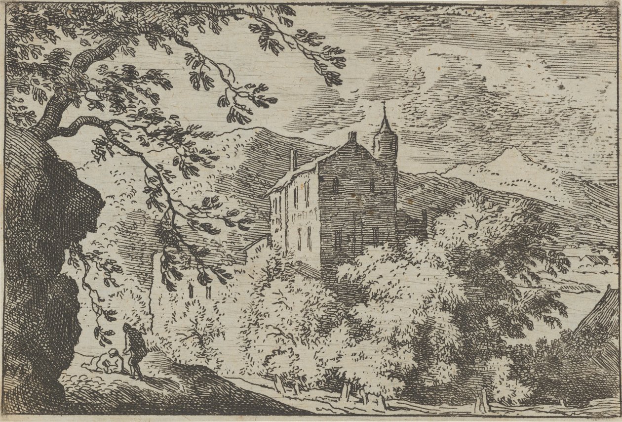 The Large House with the Turret by Allart van Everdingen