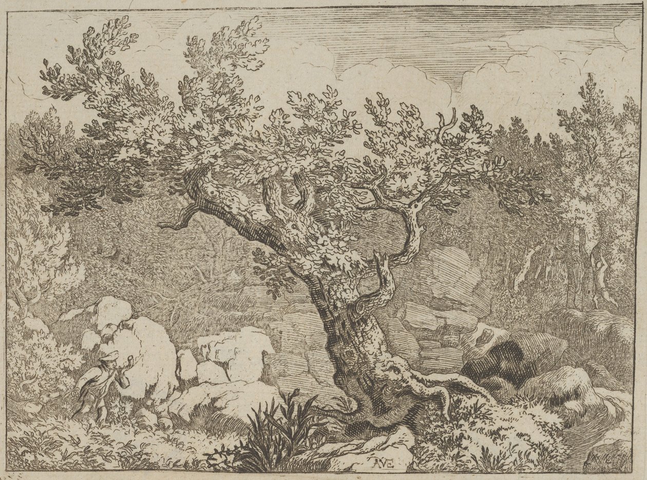 The Sportsman Near the Large Tree by Allart van Everdingen
