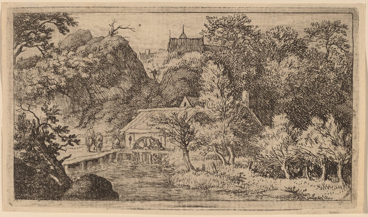 Water Mill at the Foot of a Mountain by Allart van Everdingen