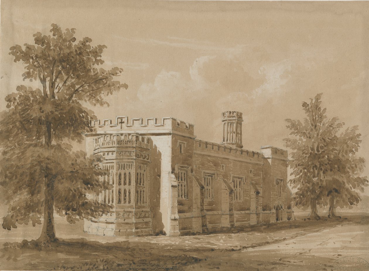 Tixall - Chapel at Tixall Hall by Allen Edward Everitt