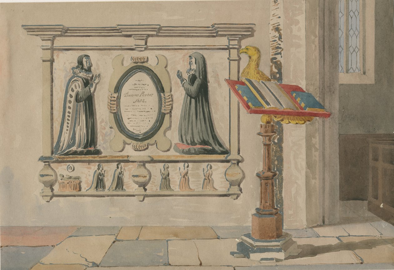 Wednesbury Church - Monument to Thomas and Eleanor Parkes by Allen Edward Everitt