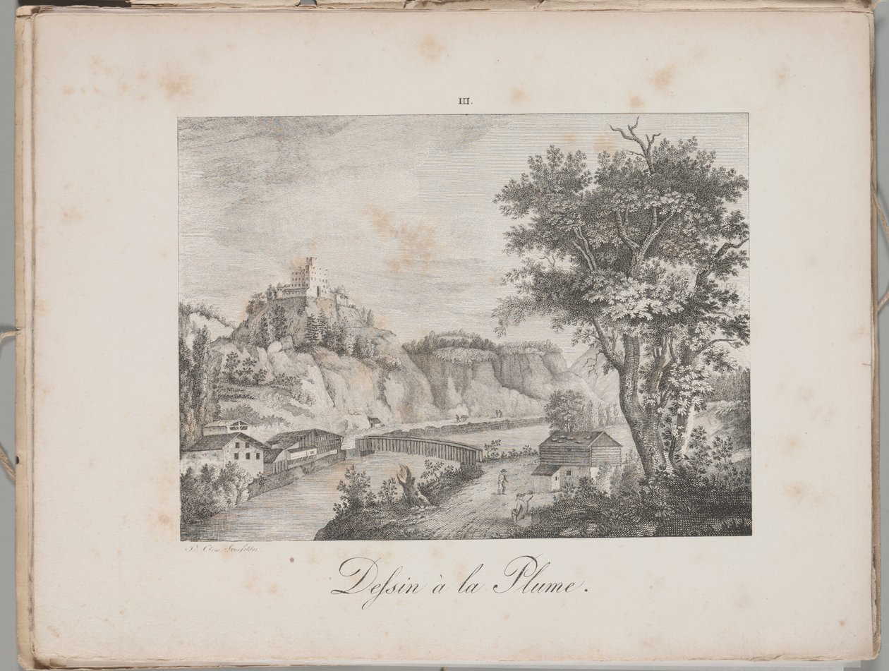 Art of the Lithograph: Landeck in Tirol (Plate III) by Alois Senefelder