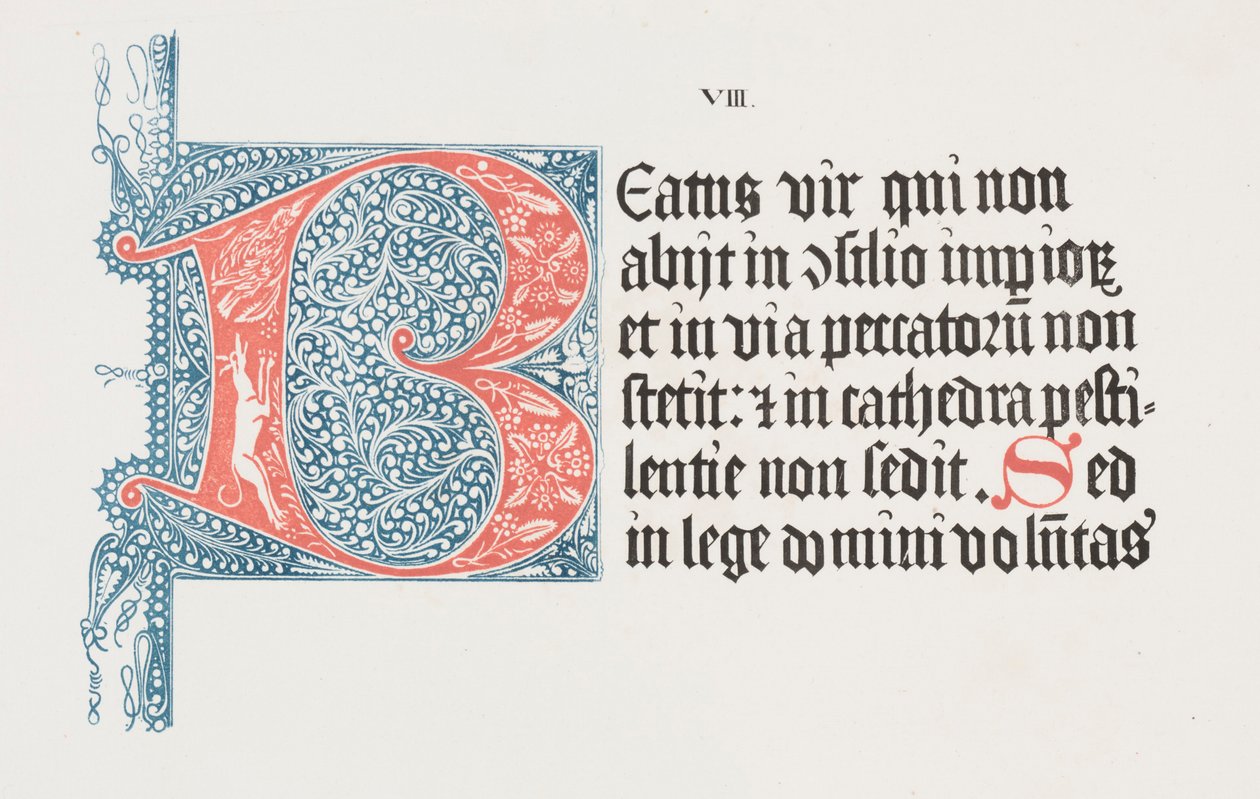Art of the Lithograph: Psalter- Initial B, Plate VIII by Alois Senefelder