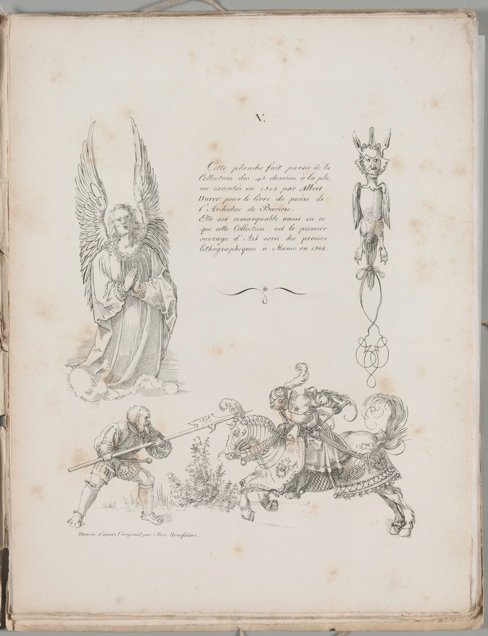 Art of the Lithograph: Three Designs from Dürer’s Prayer Book, Plate V by Alois Senefelder