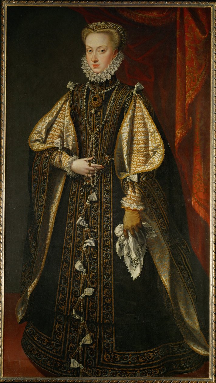 Archduchess Anna of Austria, Queen of Spain at Age 21 She Became the Fourth Wife of Her Uncle, King Philip II by Alonso Sánchez Coello