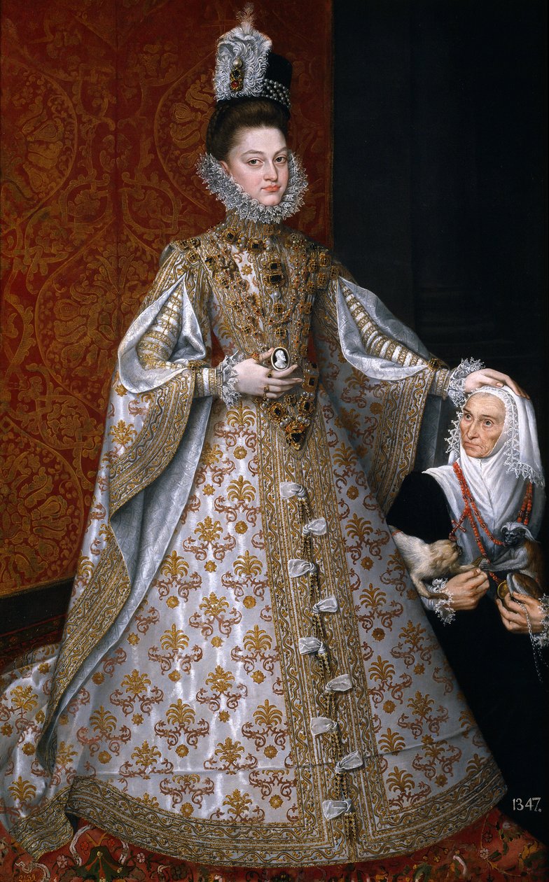 The Infanta Isabel Clara Eugenia with the Dwarf, Magdalena Ruiz by Alonso Sánchez Coello