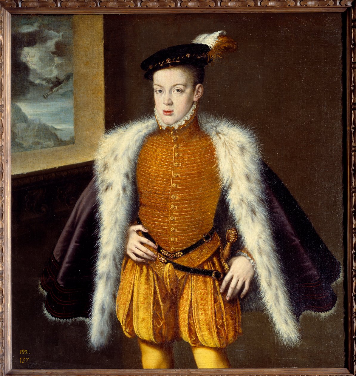 Portrait of Prince Don Carlos (1545-1568) son of Philip II. Painting by Alonso Sanchez Coello (1531-1588) Ec. Esp. by Alonso Sánchez Coello