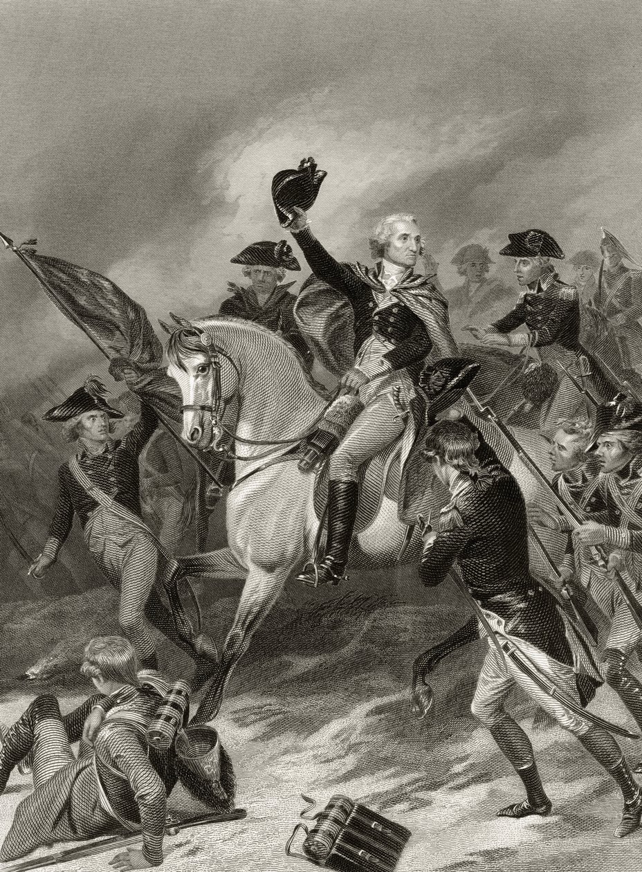 George Washington at the Battle of Princeton, January 3rd 1777, from 