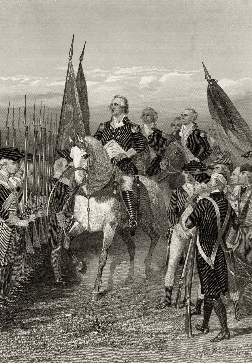 George Washington taking command of the Army, 1775, from 