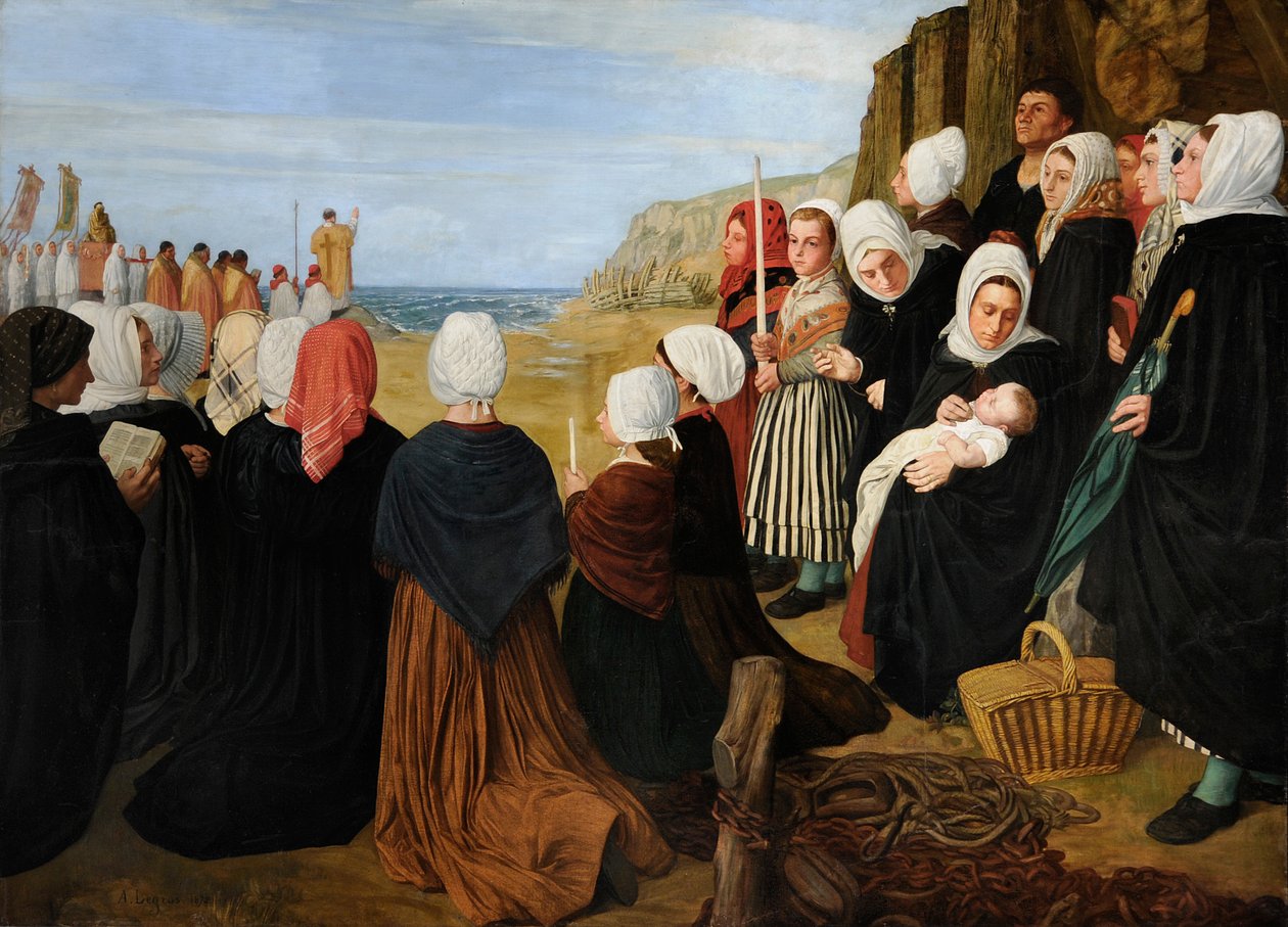 Blessing of the Sea by Alphonse Legros