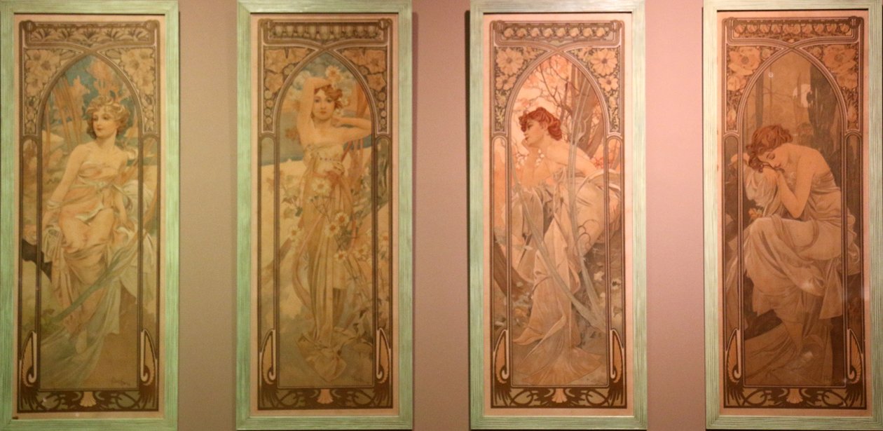 The Four Seasons or The Parts of the Day by Alphonse Mucha