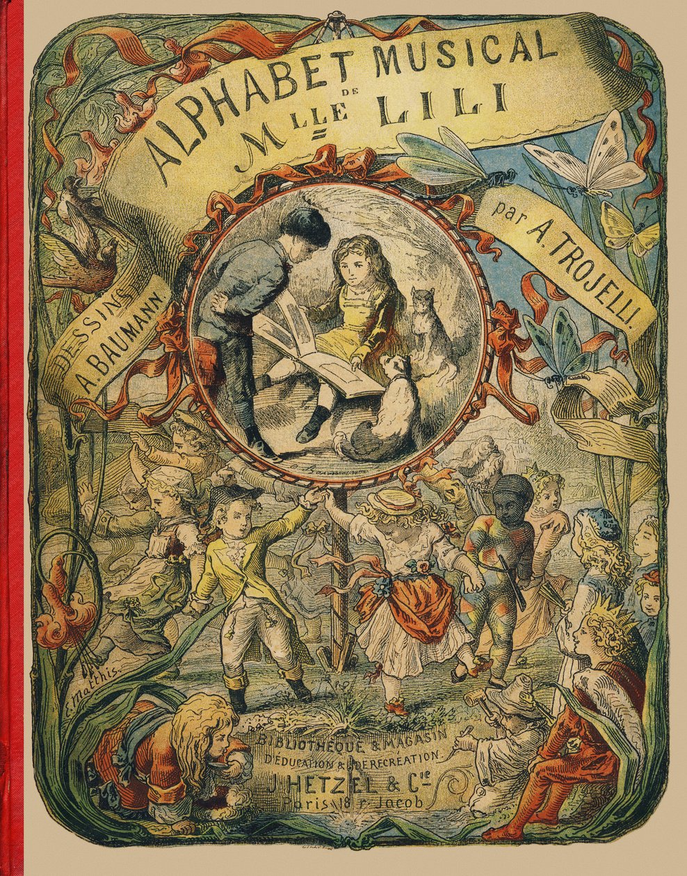 Cover - Engraving from the Musical Alphabet of Mlle Lili by Alphonse Victor Baumann
