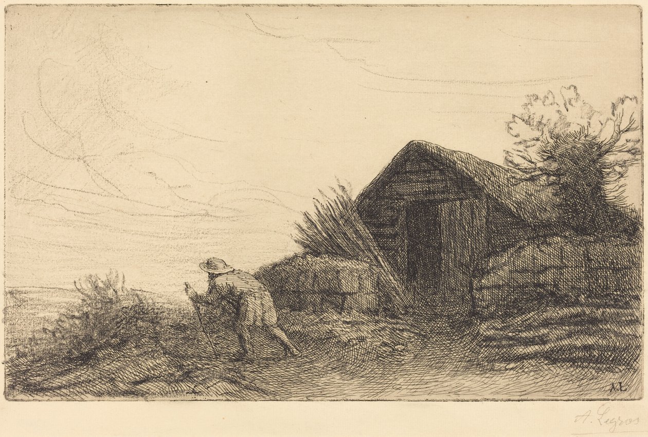 Along the Top of the Hill von Alphonse Legros