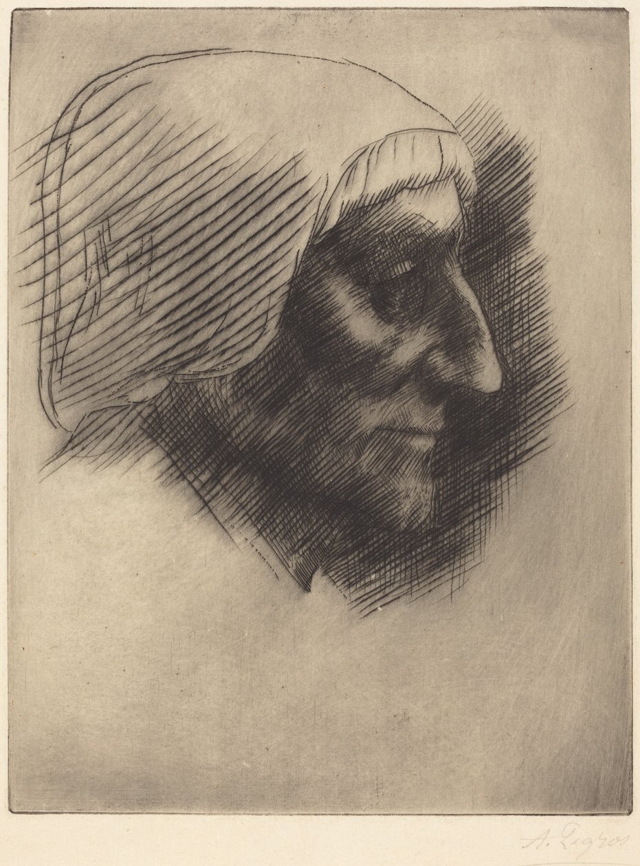 Antique Dealer B... by Alphonse Legros