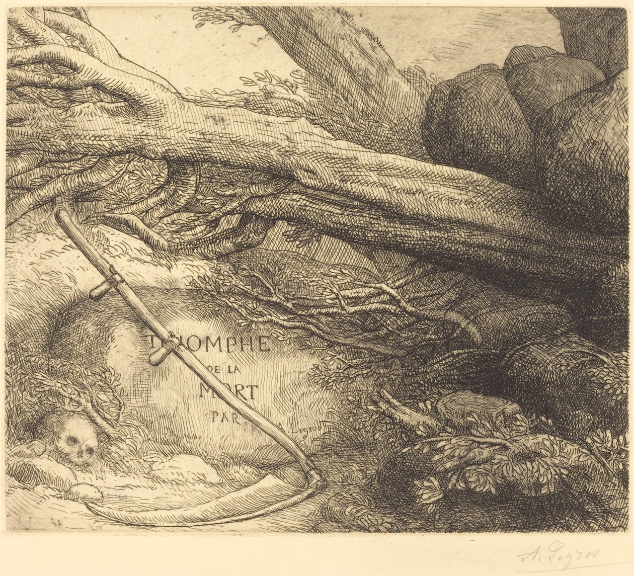 Avalanche: Frontispiece for Triumph of Death by Alphonse Legros