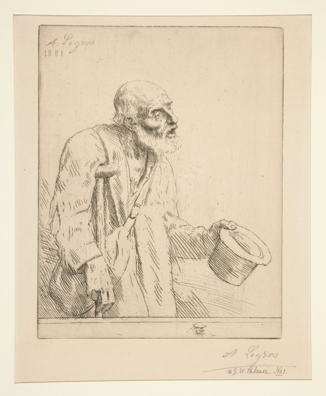 Beggar with Crutches by Alphonse Legros
