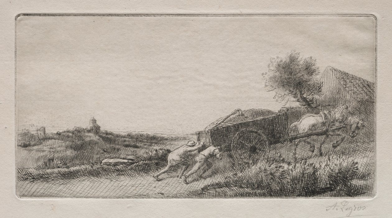 Bringing the Hay Home by Alphonse Legros