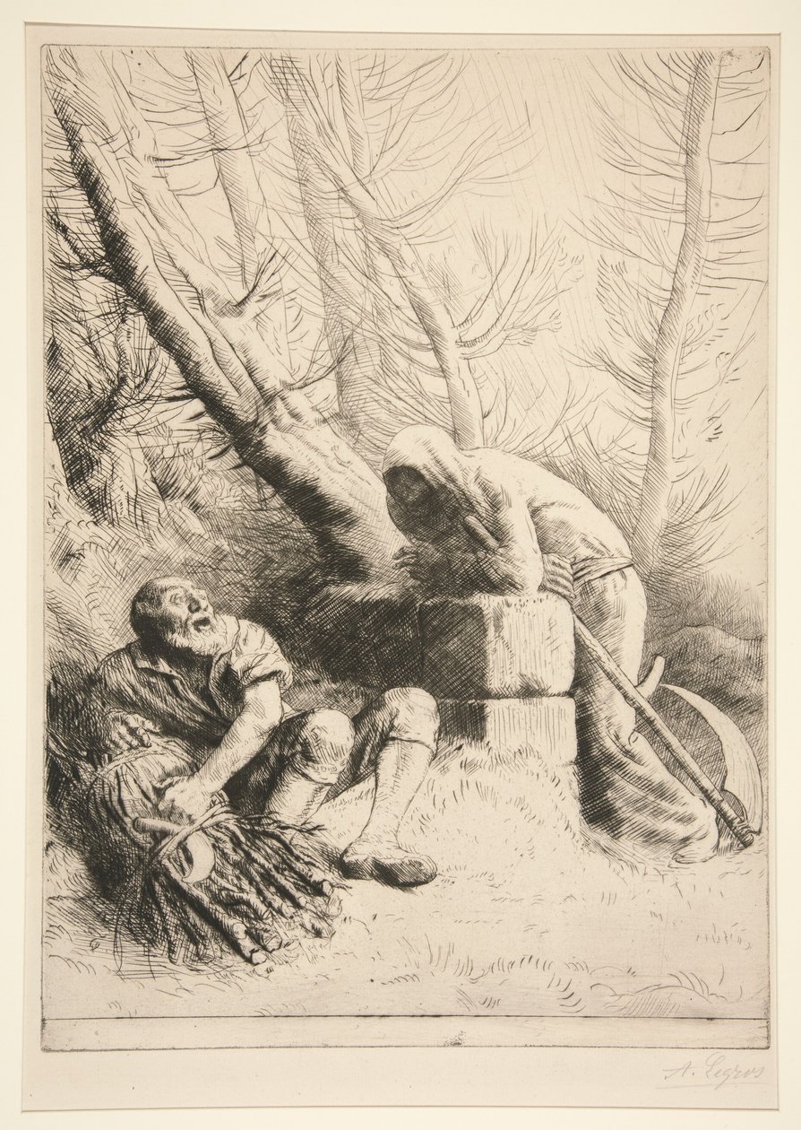 Death and the Woodcutter by Alphonse Legros