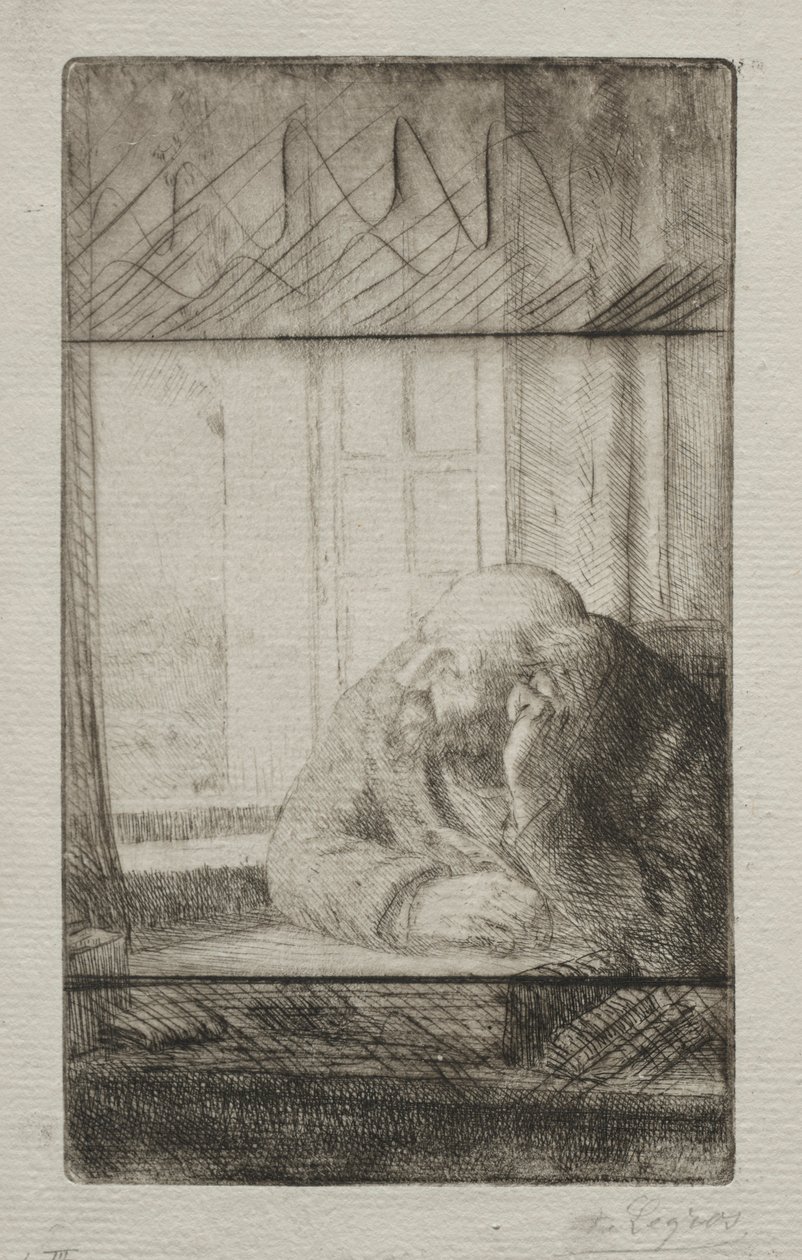 Evening at the Window by Alphonse Legros