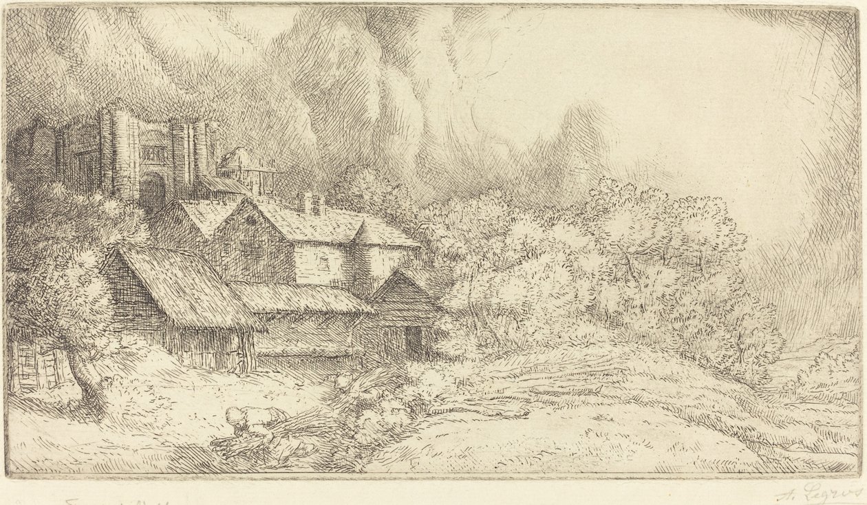 Farm at the Monastery by Alphonse Legros