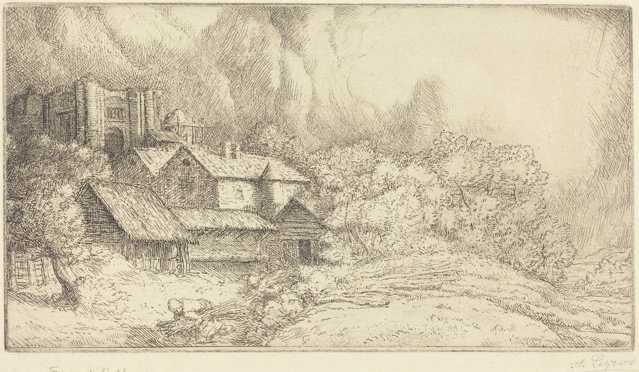 Farm at the Monastery by Alphonse Legros