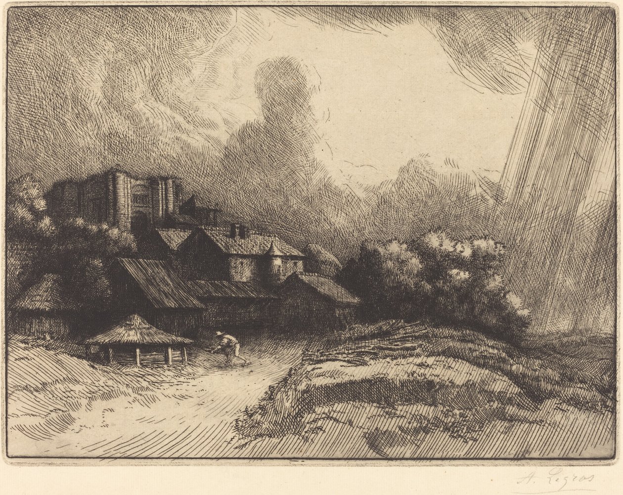 Farm at the Monastery by Alphonse Legros