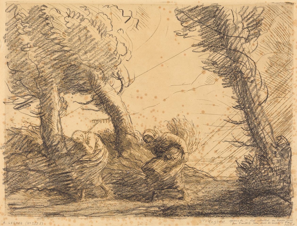 Harvesters Surprised by the Storm by Alphonse Legros