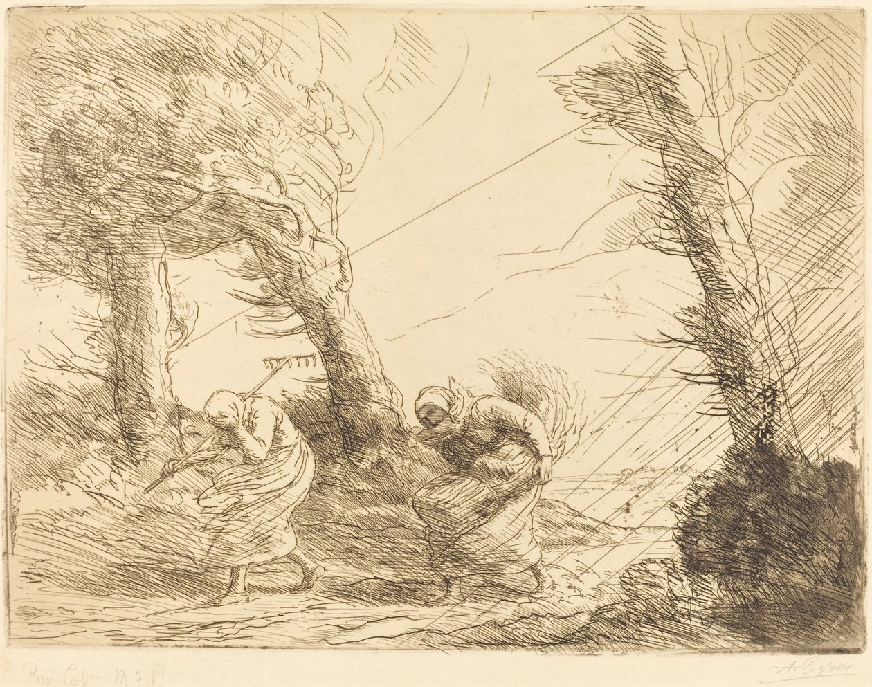 Harvesters Surprised by the Storm by Alphonse Legros