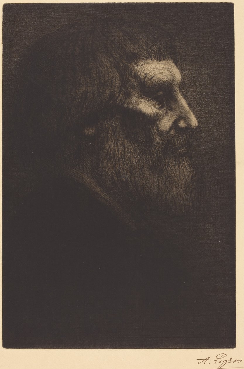 Head of a Beggar by Alphonse Legros
