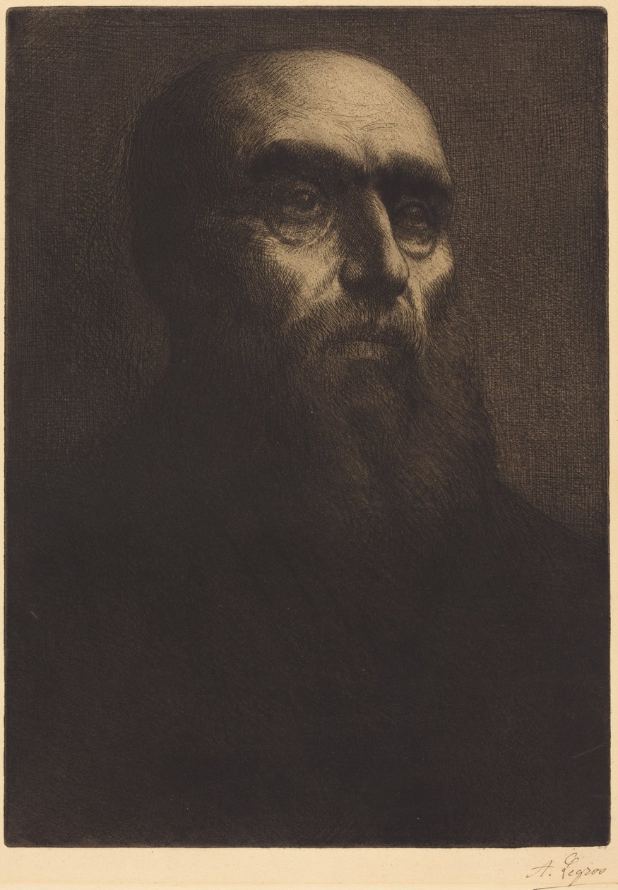 Head of a Man by Alphonse Legros