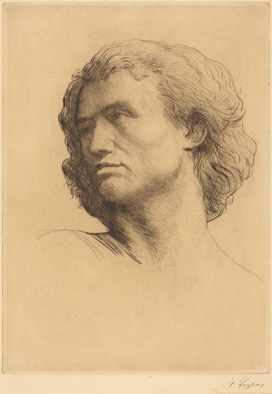 Head of a Man by Alphonse Legros