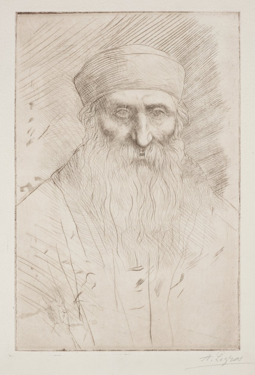 Head of a Man with a Long Beard by Alphonse Legros