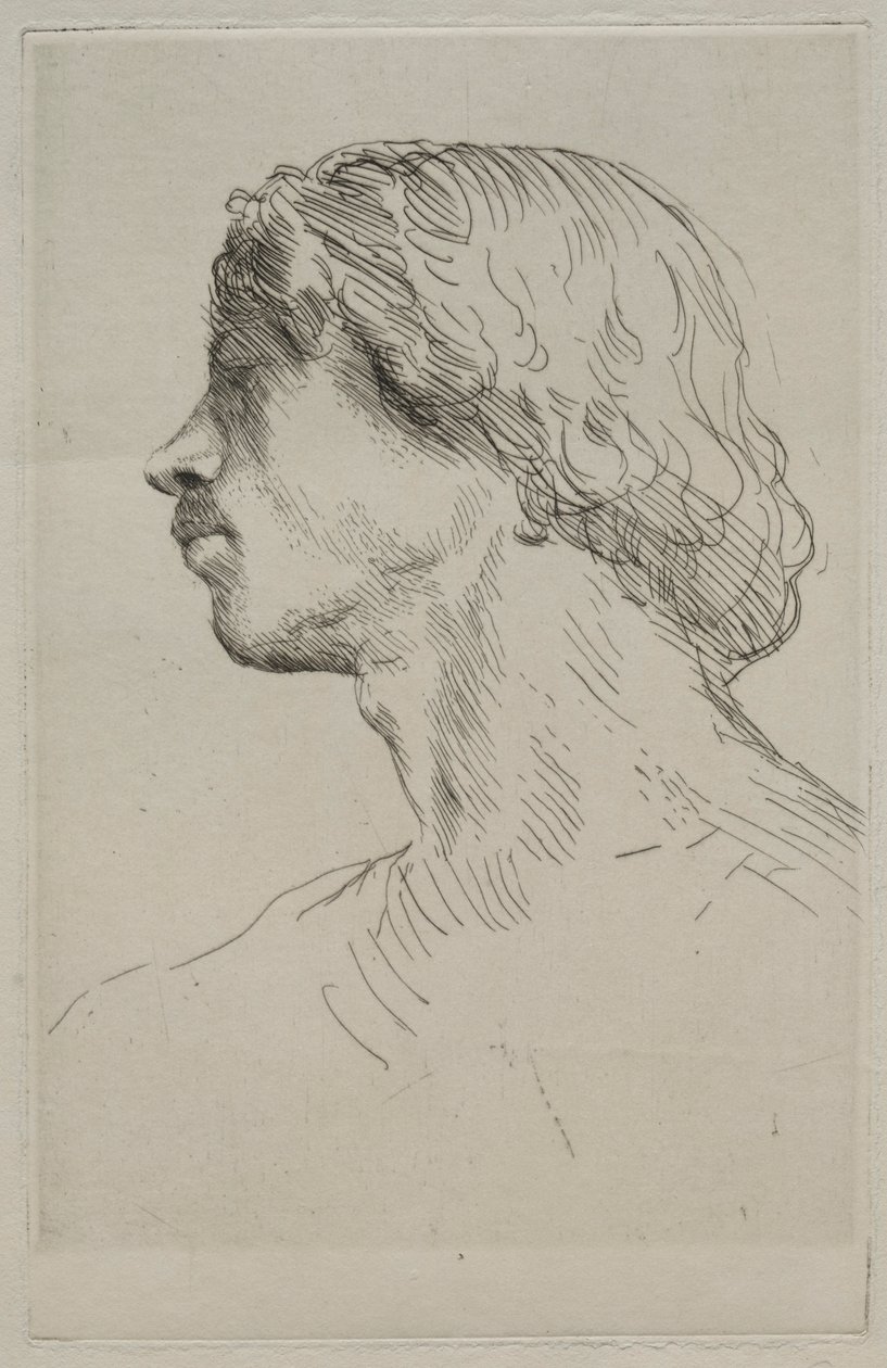 Head of a Model by Alphonse Legros