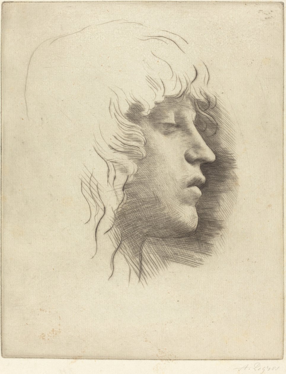 Head of a Young Girl by Alphonse Legros