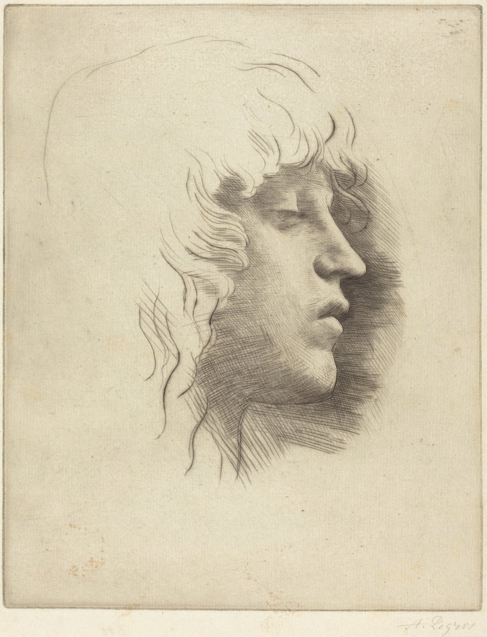 Head of a Young Girl by Alphonse Legros