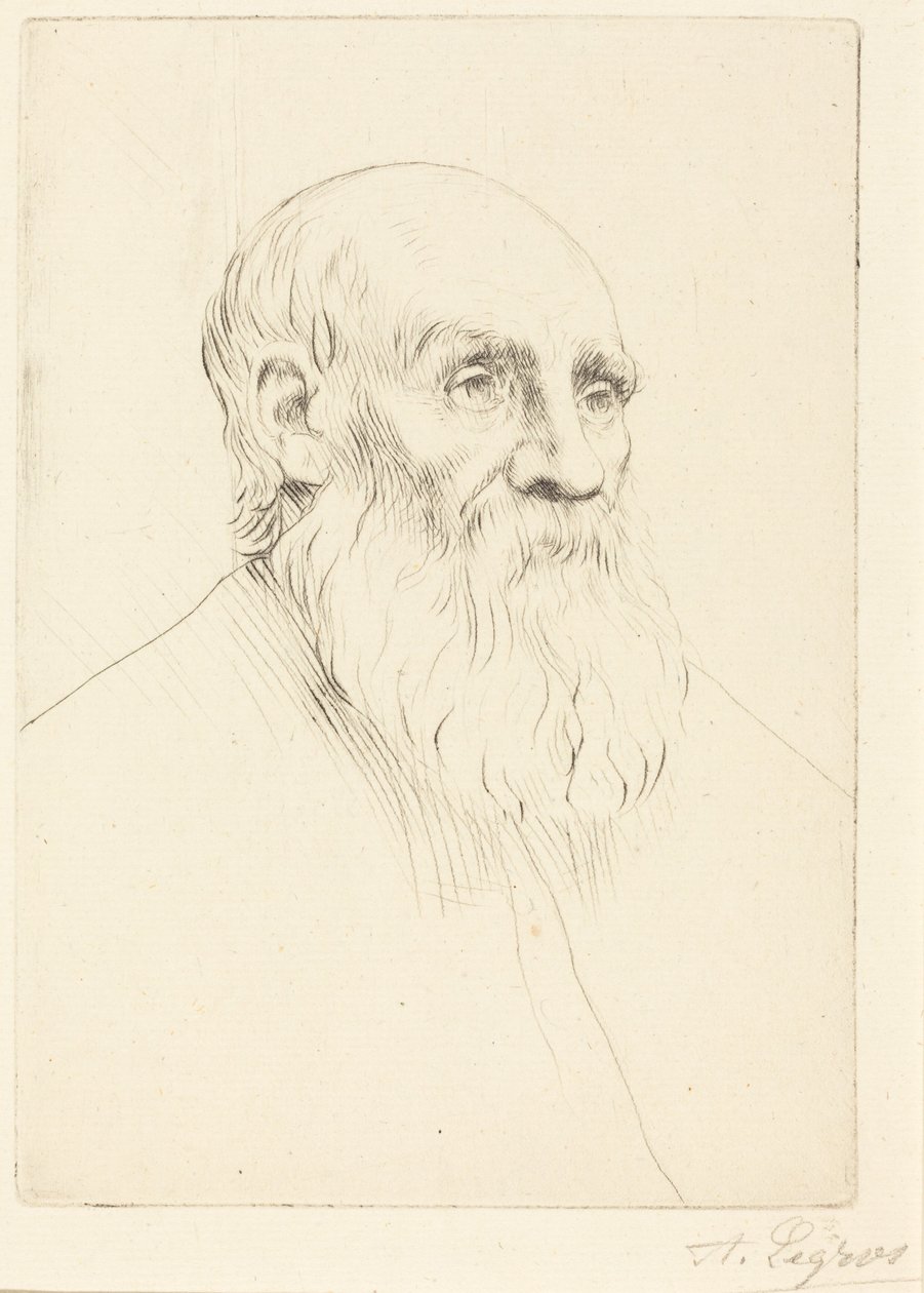 Head of an Old Man by Alphonse Legros