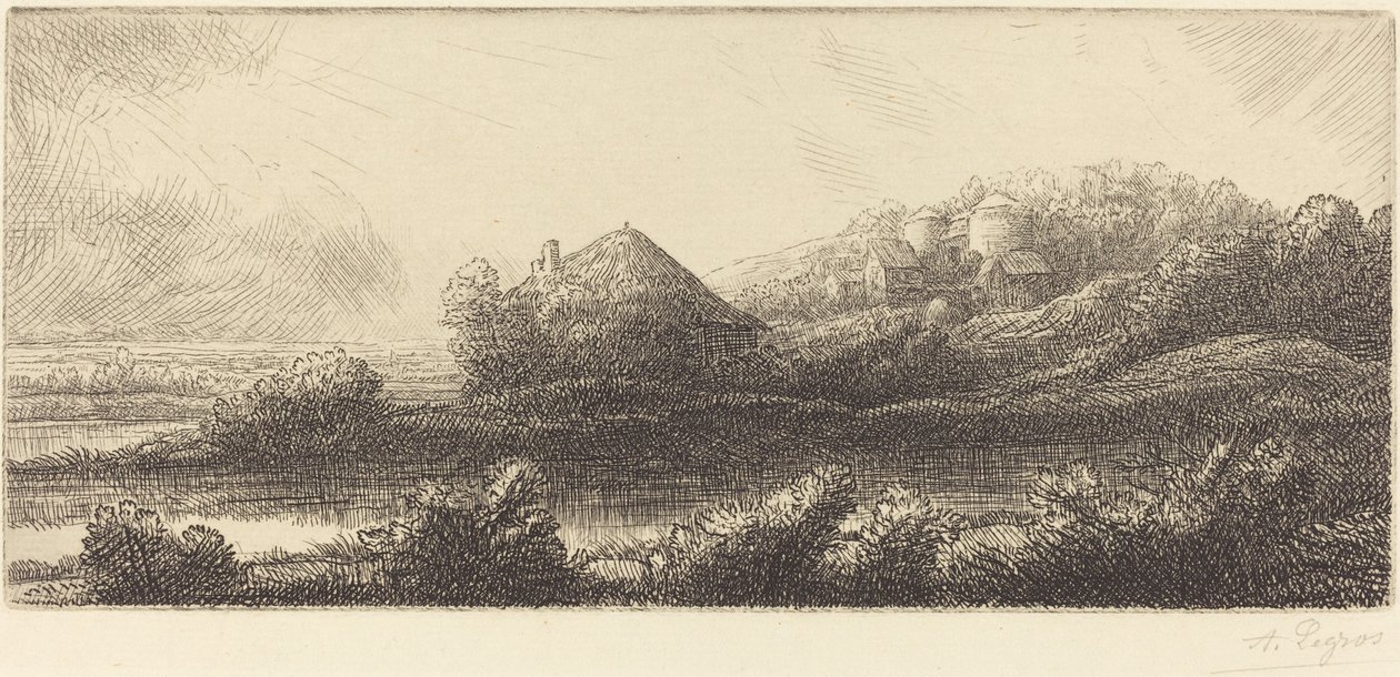 Hut in the Marsh by Alphonse Legros
