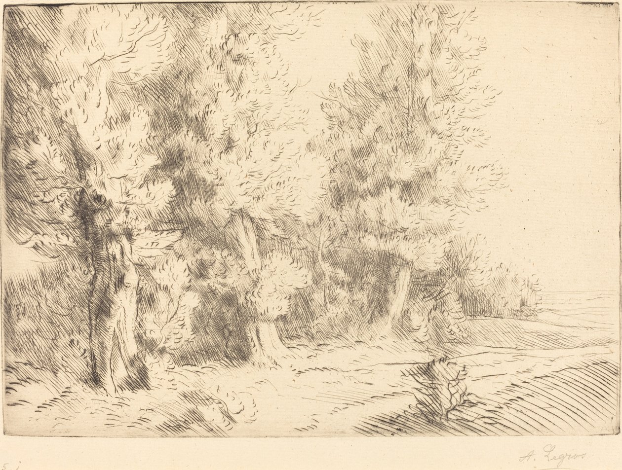 In the Forest of Fontainebleau by Alphonse Legros