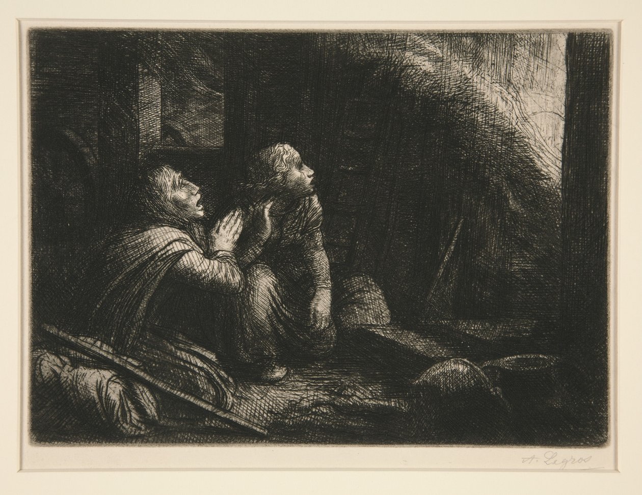The Fire by Alphonse Legros