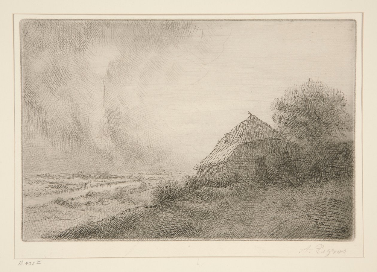 The Shack on the Hill by Alphonse Legros