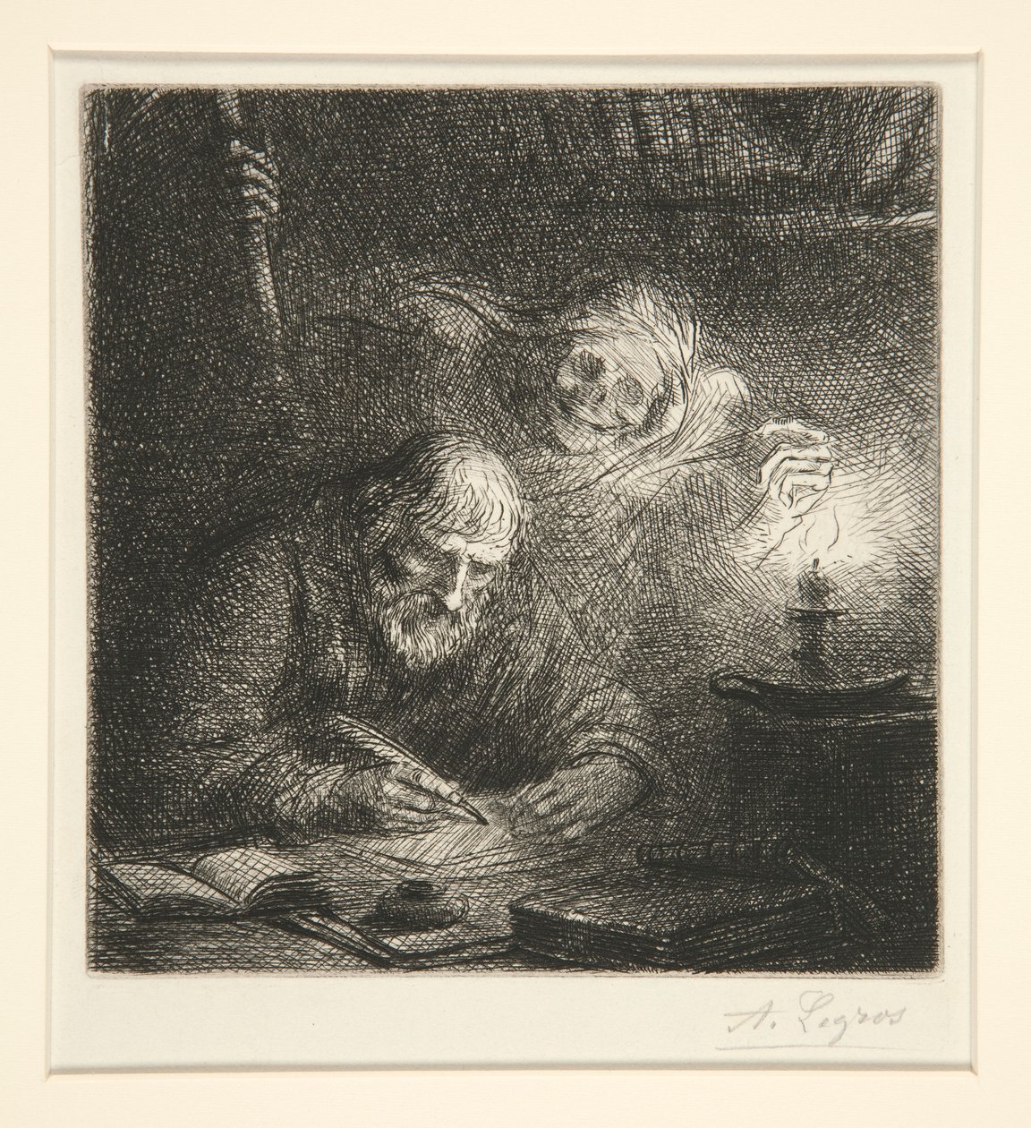 Death and the Philosopher by Alphonse Legros