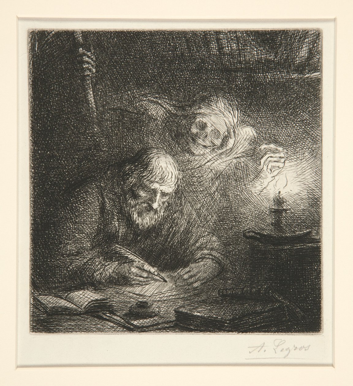Death and the Philosopher by Alphonse Legros